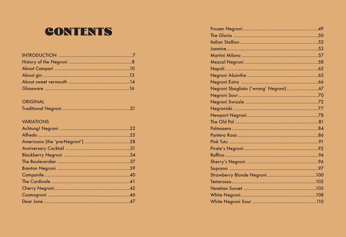 The Little Book of Negroni