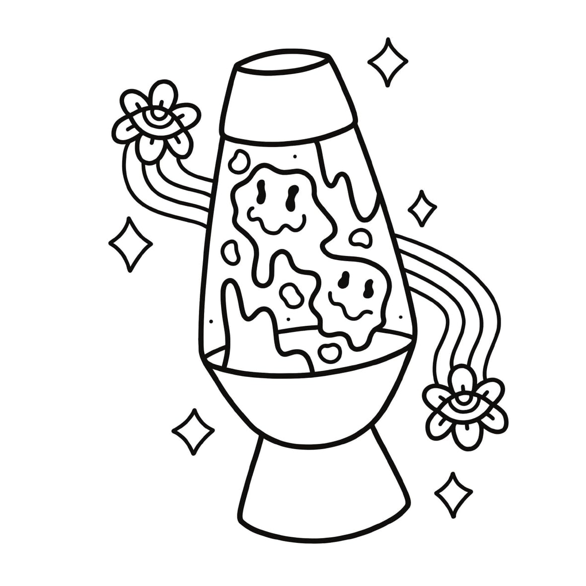 Trippy & Groovy: Bold and Easy Coloring Book