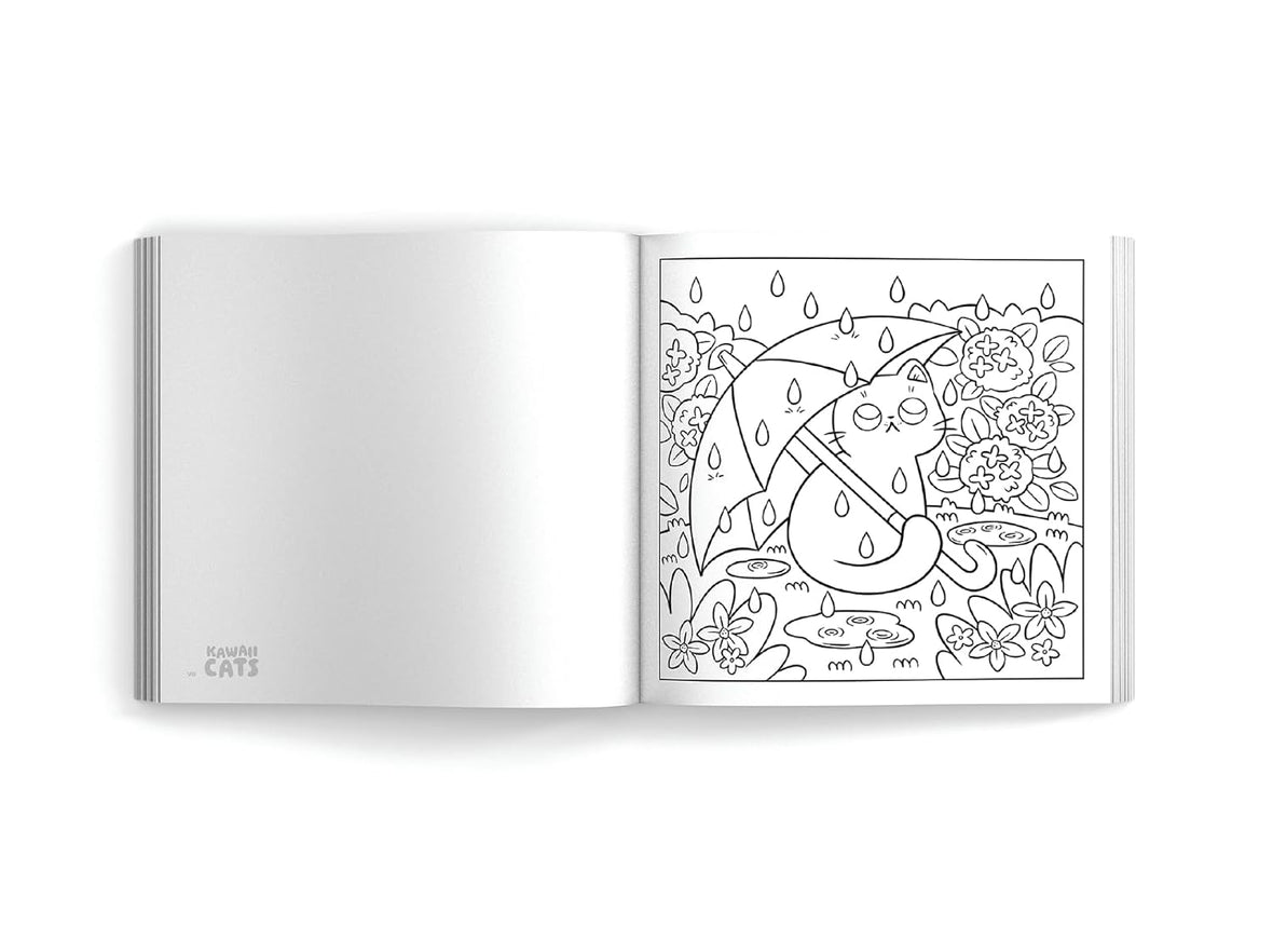 Kawaii Cats: 50 Purr-fectly Adorable Coloring Pages