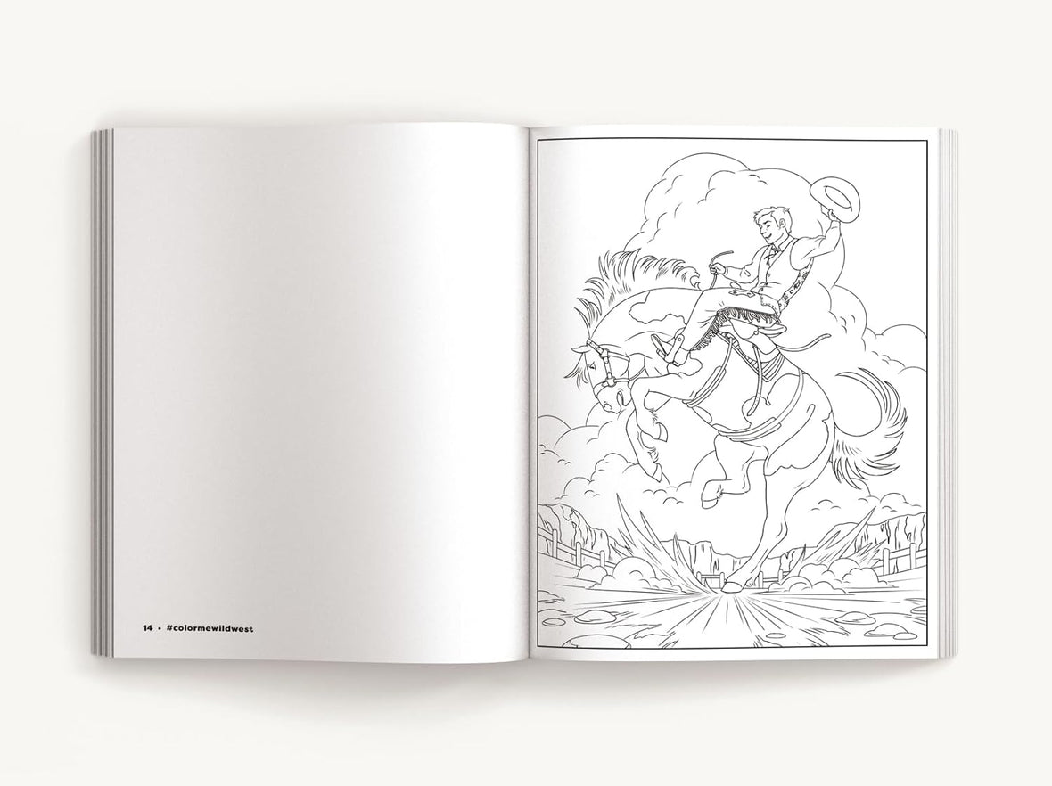 Color Me Wild West: Saddle Up for 50 Adventurous Coloring Pages