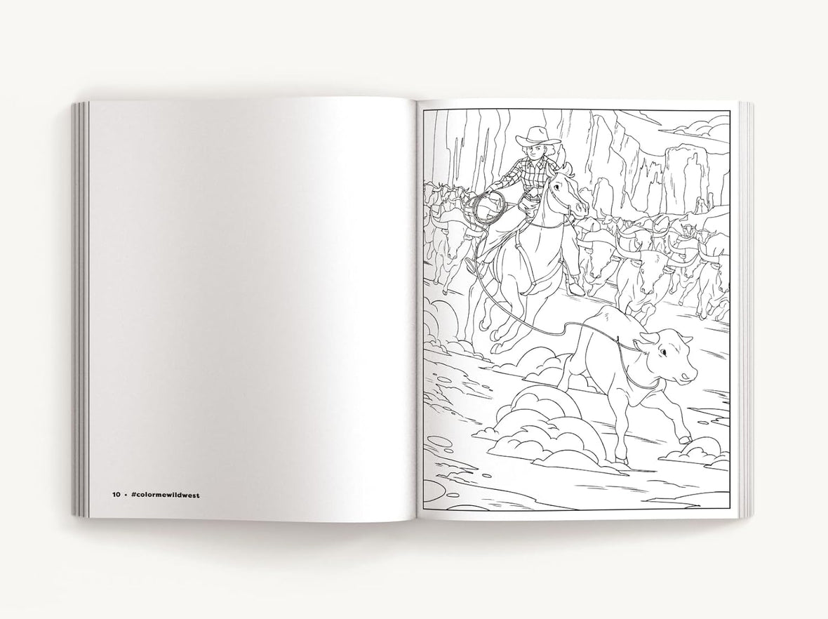 Color Me Wild West: Saddle Up for 50 Adventurous Coloring Pages