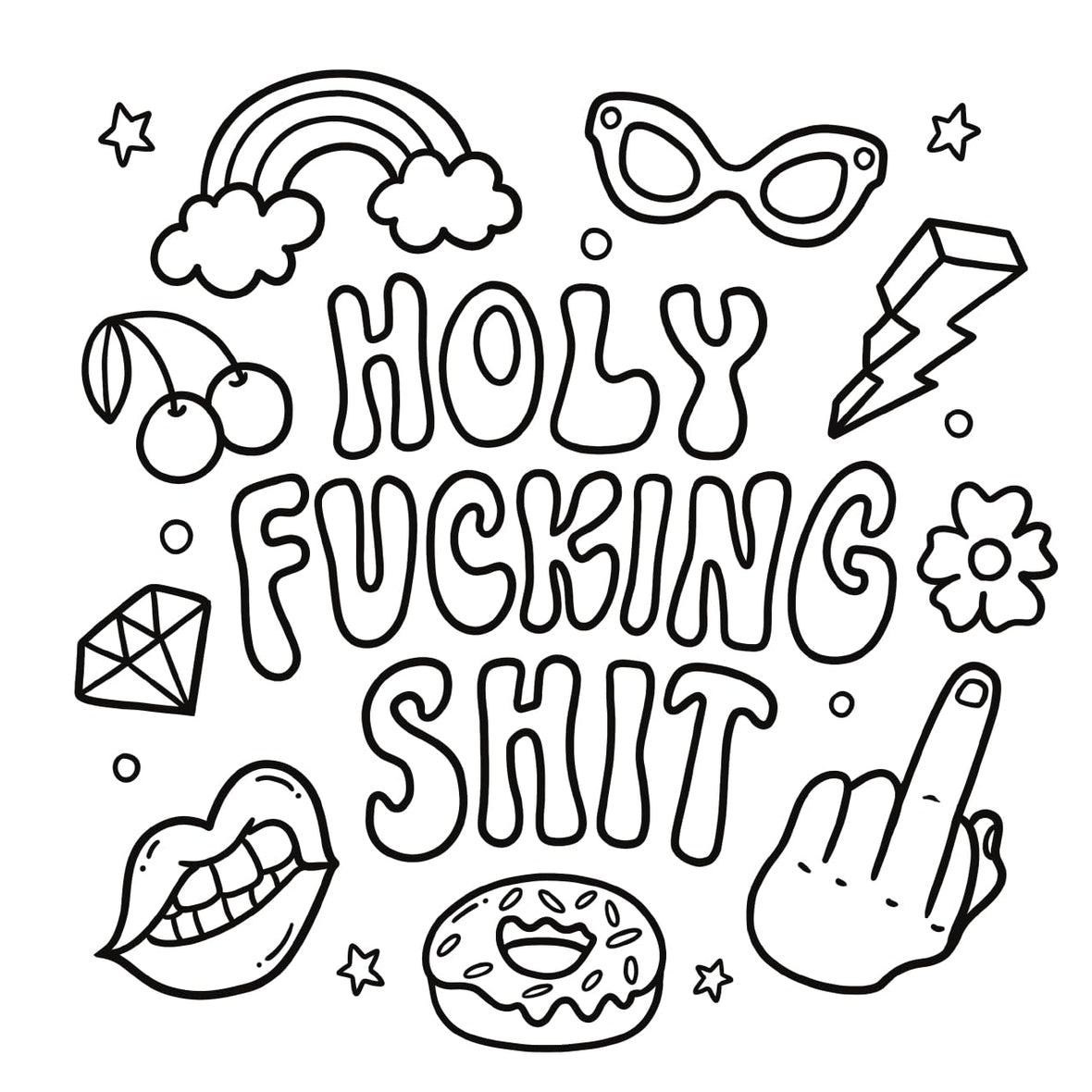 Swear Word: Bold and Easy Coloring Book