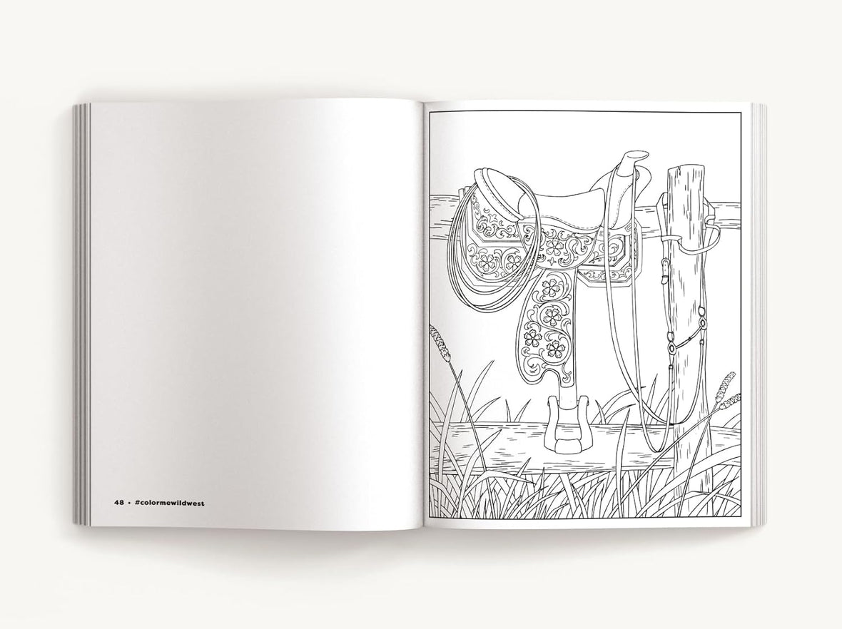 Color Me Wild West: Saddle Up for 50 Adventurous Coloring Pages