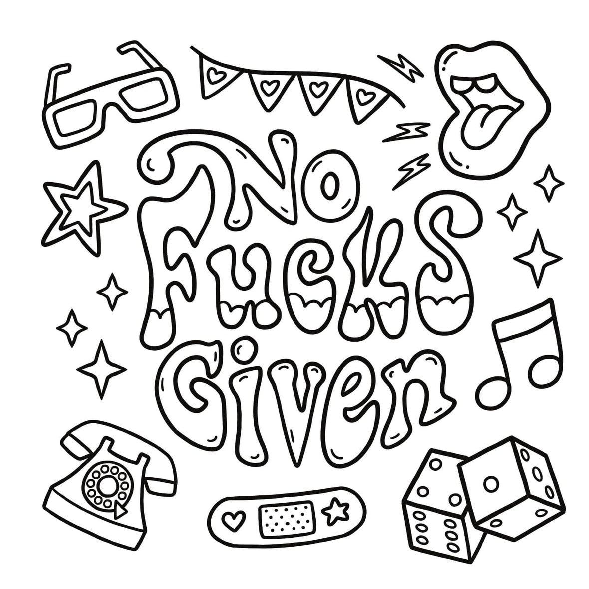Swear Word: Bold and Easy Coloring Book
