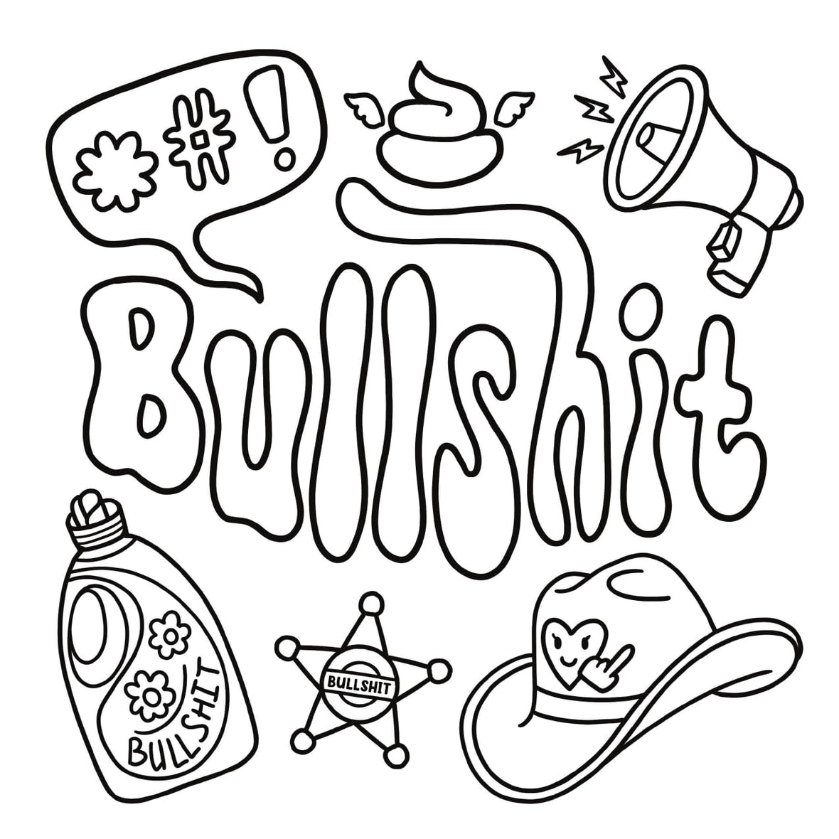 Swear Word: Bold and Easy Coloring Book