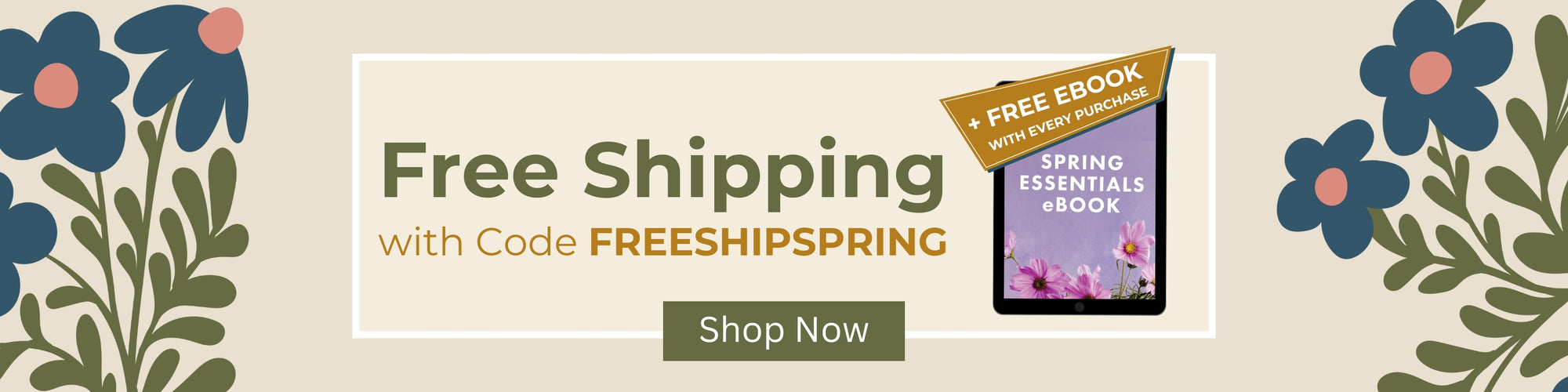 Free Shipping with code FREESHIPPING + Free ebook with every purchase - Shop Now