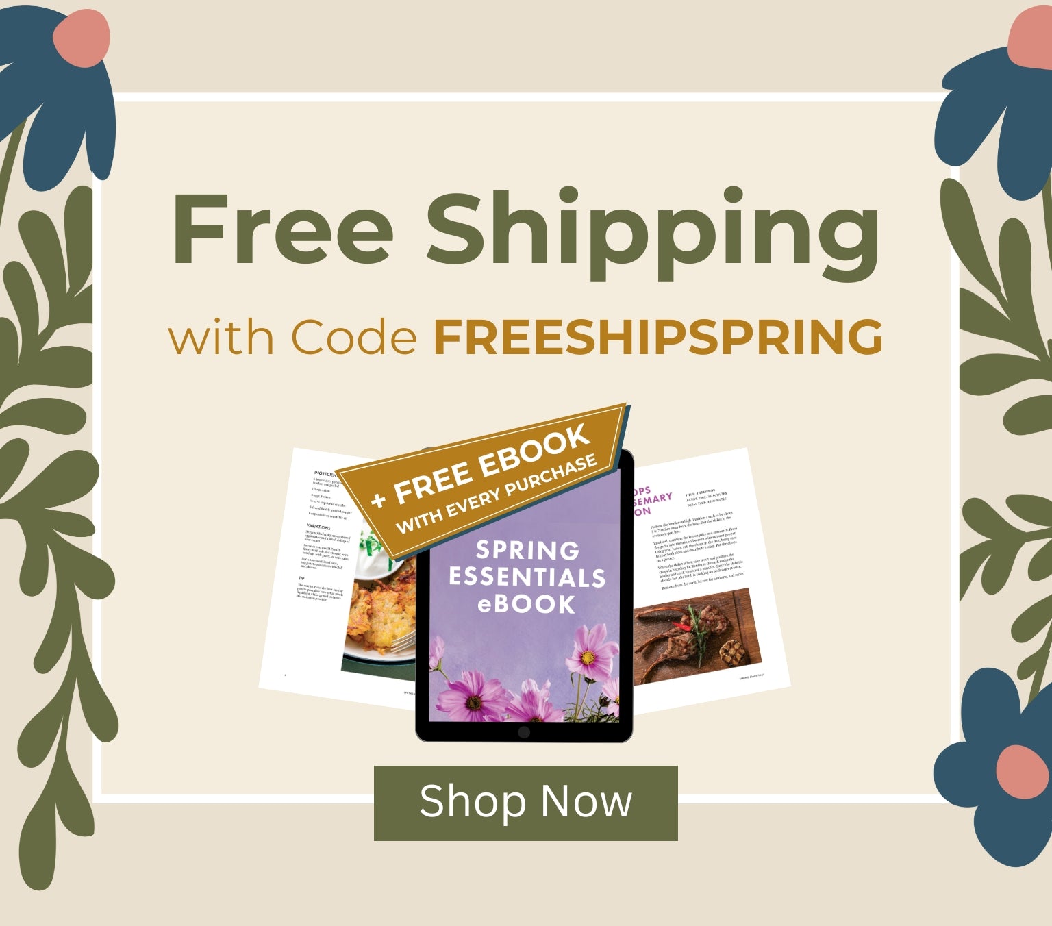 Free Shipping with code FREESHIPPING + Free ebook with every purchase - Shop Now